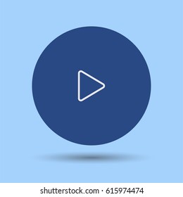 Play icon. Media player button vector