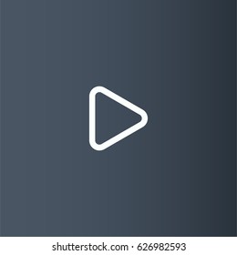 Play icon. Media player button vector