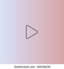 Play icon. Media player button vector