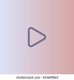 Play icon. Media player button vector