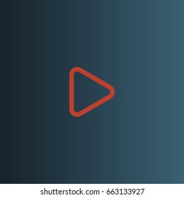 Play icon. Media player button vector