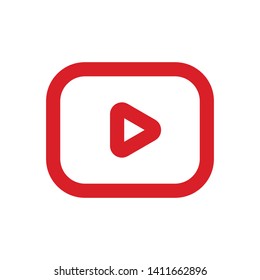 Play  icon. Media player interface. App web button.