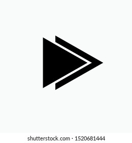 Play Icon. Next, Right Arrow Symbol. Applied for Design, Presentation, Website or Apps Elements - Vector.