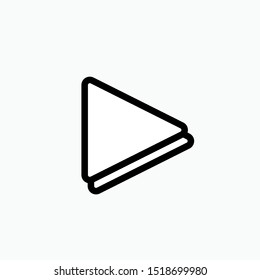 Play Icon. Next Symbol. Applied for Design, Presentation, Website or Apps Elements - Vector.