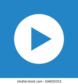 Play icon on blue background