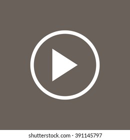 Play Icon on Dark Gray Color. Eps-10.