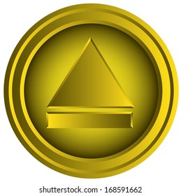 Play icon on gold