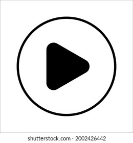 icono de reproducción en fondo blanco