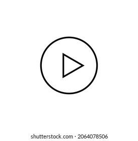 Icono de reproducción en el fondo blanco