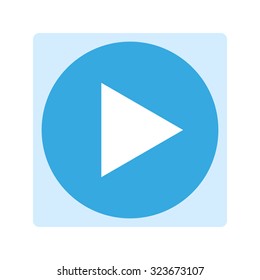 play icon on the white background. Vector illustration.