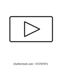 play icon on white background. play sign.