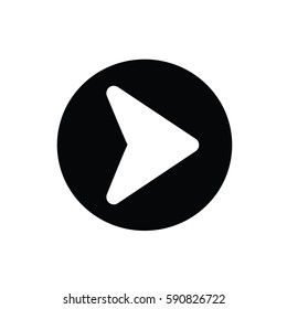 play icon on white background