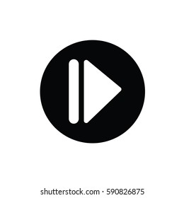 play icon on white background