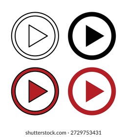 Symbol in Umriss und Volltonstil wiedergeben. Minimales Vektorsymbol für Video, Audio, Media Player, Streaming und Multimedia-Steuerelemente im Web-, mobilen App- und UI-UX-Design.