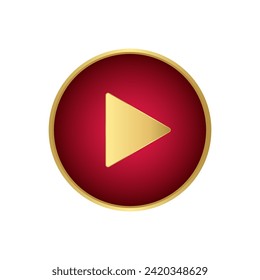 Play icon. Player button. Start video symbol. Vector illustration isolated on white background