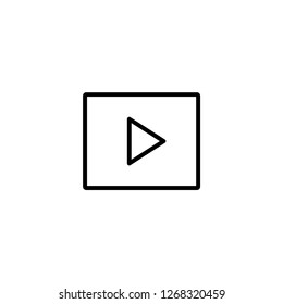 Play icon. Player sign