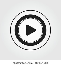 Play Icon With Ring For Websites And Apps