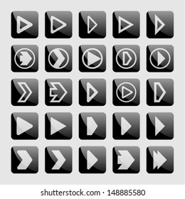Play icon set