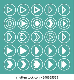 Play icon set