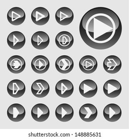 Play icon set
