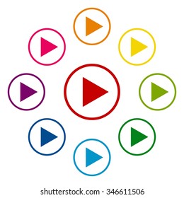 Play icon set