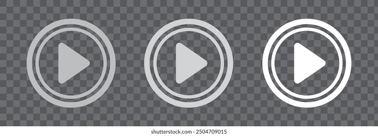 Play icon set. Play button icon.