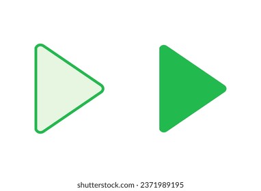 Play Icon set. Play button vector icon