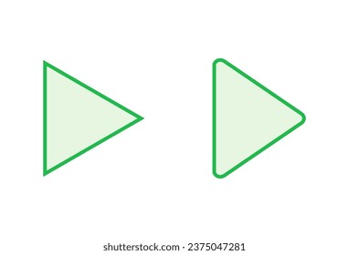 Play Icon set. Play button vector icon