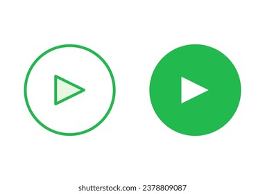 Play Icon set. Play button vector icon