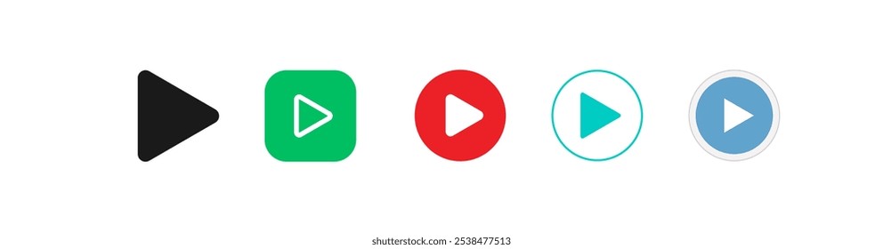 Play Icon set. Play button vector icon
Play button icon. Black Play button icon on white background. Vector illustration