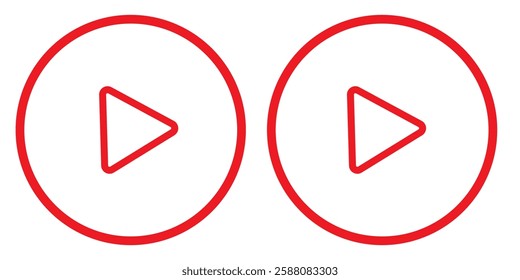 Play Icon set. Play button vector icon.