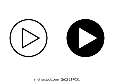 Video Icono de juego establecido en diferentes estilos, jugar signos de Botón aislados - Vector