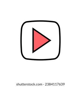 Play Icon set illustration. Play button sign and symbol