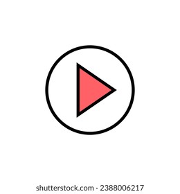Play Icon set illustration. Play button sign and symbol