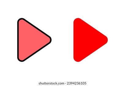 Play Icon set illustration. Play button sign and symbol