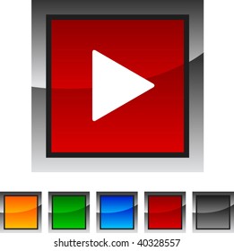 Juego de iconos de reproducción. Ilustración vectorial.
