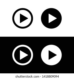 Play icon set vector. Play sign  for web and mobile