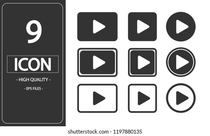 Play Pause Forward Backward Buttons Icons Stock Vector (Royalty Free ...