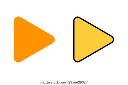 Play Icon Set for Web und Mobile App. Button-Zeichen und -Symbol abspielen
