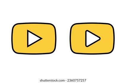 Juego de iconos para la aplicación web y móvil. Símbolo del botón Reproducir