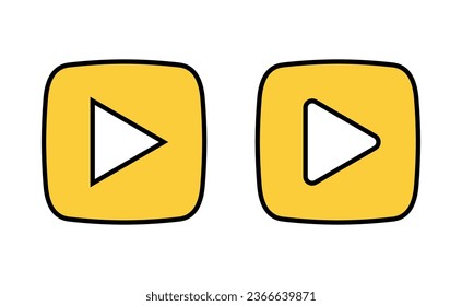 Juego de iconos para la aplicación web y móvil. Símbolo del botón Reproducir