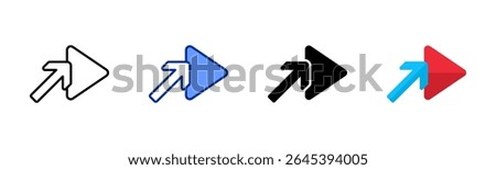Play icon sheet multiple style collection
