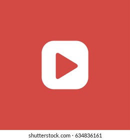 play icon. sign design. red background