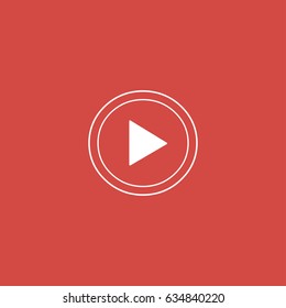 play icon. sign design. red background