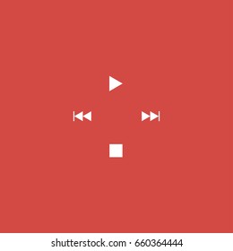 play icon. sign design. red background