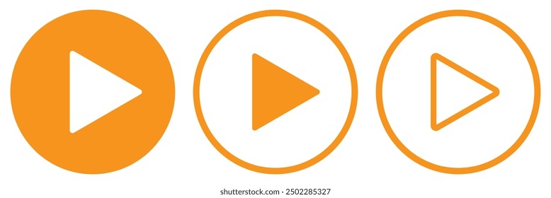 Symbol abspielen, Zeichenvektor für die Website abspielen Computer und mobile App. EPS 10