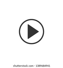Play icon in simple design. Vector illustration
