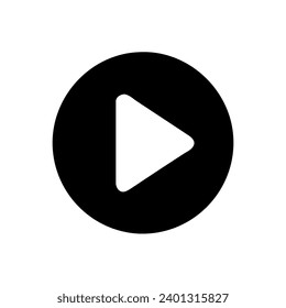 Icono de reproducción. Signo vectorial simple