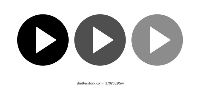 Play icon stock vector illustration flat design.