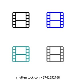 Play icon stock vector illustration flat design.